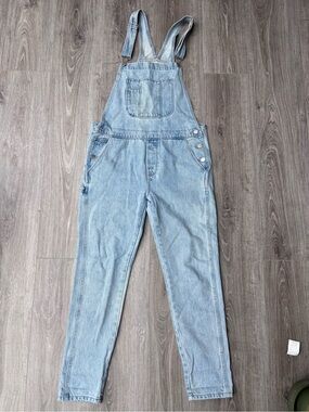 Classic Pale Blue Relaxed Overalls Denim Dungarees- Assembly Label size us 6